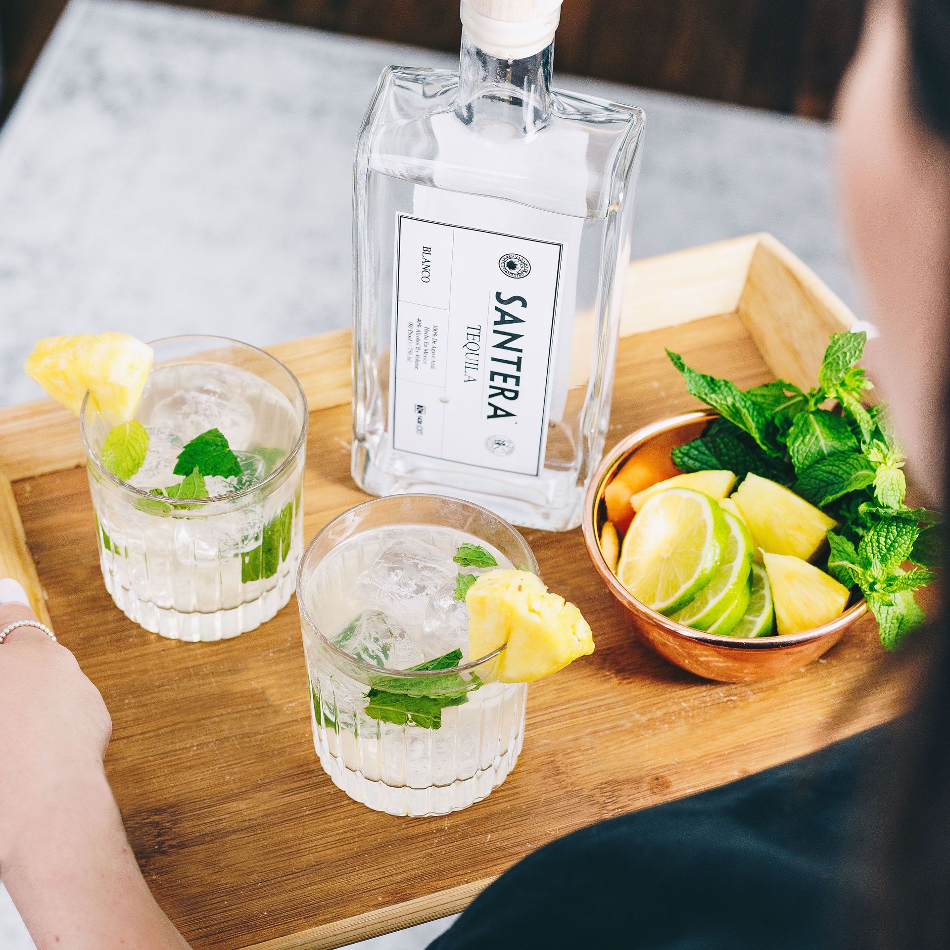 Santera Tequila Pineapple Mojito cocktail