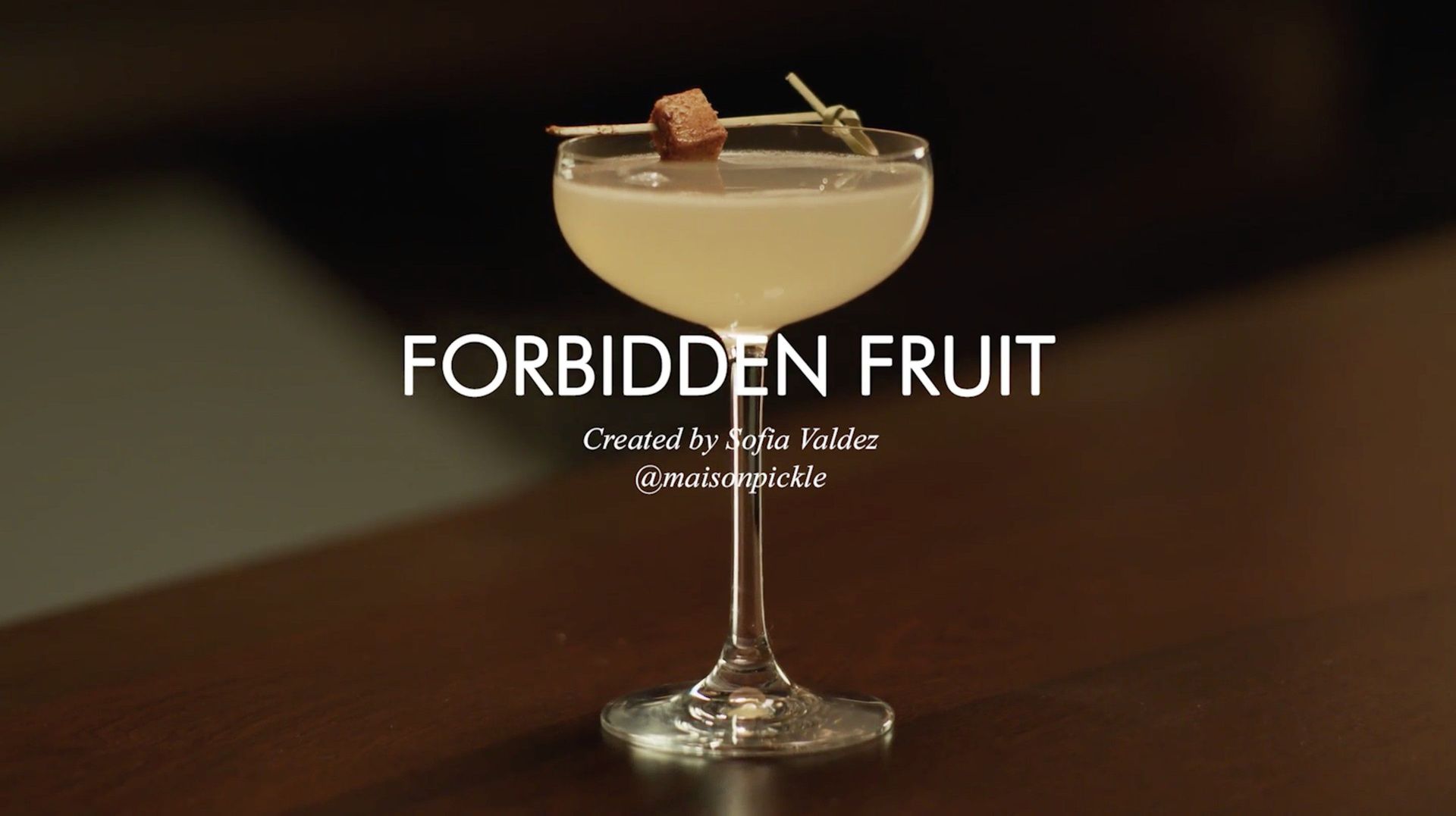 Forbidden Fruit tequila cocktail made with Santera Reposado
